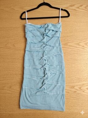 Nicole Miller Studio | Metallic Ruched Bodycon Mini Dress